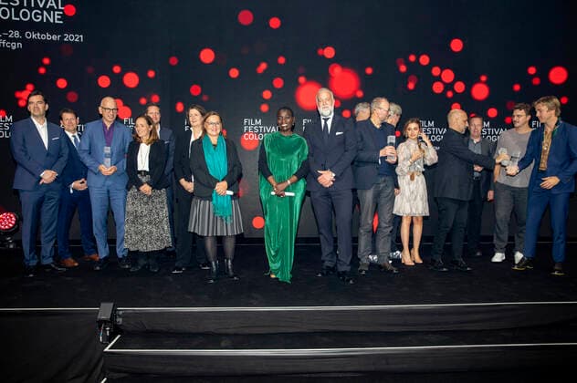 Die Preisträger und Laudatoren bei der Verleihung der Film Festival Cologne Awards 2021 auf dem 31. Film Festival Cologne 2021 im E-Werk. Köln, 28.10.2021