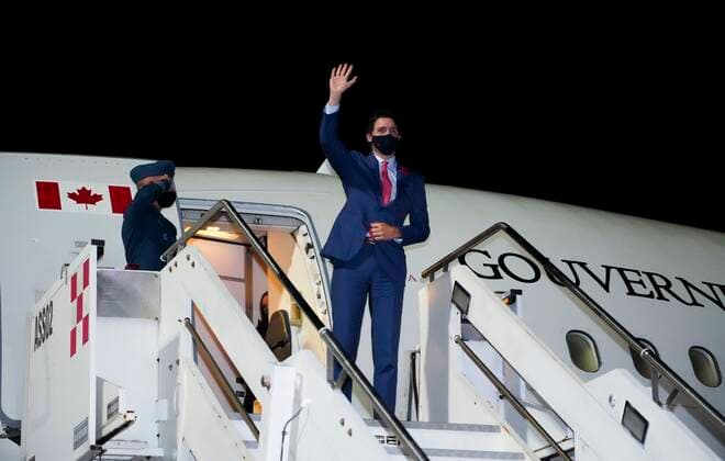 October 30, 2021, Rome, Italy: Prime Minister Justin Trudeau arrives in Rome, Italy, on Friday, Oct. 29, 2021. Rome Italy  - ZUMAc35_ 20211030_zaf_c35_001 Copyright: xSeanxKilpatrickx