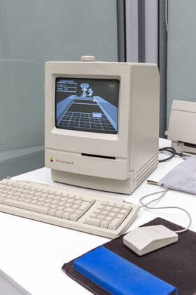 MOSCOW, RUSSIA - JUNE 11, 2018: Old original Apple Mac computer in museum in Moscow Russia MOSCOW, RUSSIA - JUNE 11, 2018: Old original Apple Mac computer in Apple museum in Moscow Russia Copyright: xx 39087970