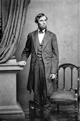 Abraham Lincoln (1809-1865), American Politician, 16th President of the United States, full-length Portrait, Thomas Le Mere, Mathew Brady Studio, 1863  Copyright: xCircaxImagesx ghi-circa10220
