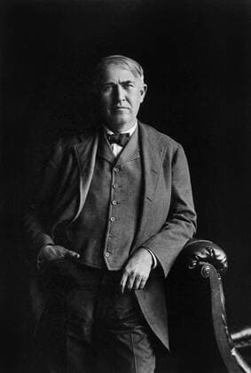 Thomas Alva Edison (1847-1931), American Inventor, three-quarter length Portrait, Unidentified Artist, 1906  Copyright: xCircaxImagesx xGlasshousexImagesx ghi-circa10391