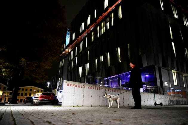 Uppsala, Sweden 2021 11 01 Two people were killed after a person fell several meters into a concert hall in Uppsala, Sweden Uppsala SWEDEN x10040x,  Copyright: xAndersxWiklund TTx UPPSALA ACCIDENT