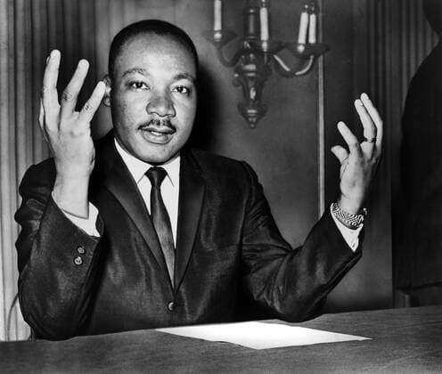 August 31, 2021, USA: Dr. Martin Luther King, Jr., Half-Length Portrait during Press Conference, Dick DeMarsico, New York World-Telegram & Sun Photo Collection, November 1964 USA - ZUMAg145 20210831_zap_g145_008 Copyright: xJTxVintagex