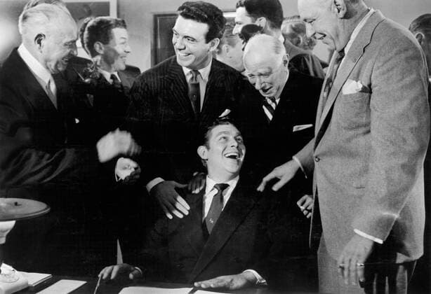 June 16, 2020, USA: Andy Griffith (seated center), on-set of the Film, A Face in the Crowd , Warner Bros., 1957 USA - ZUMAg145 20200616_zap_g145_008 Copyright: xJTxVintagex