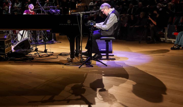 Konzert von Bobo Stenson Trio @ Pierre Boulez Saal Jazzfest Berlin Bobo Stenson Trio Bobo Stenson Klavier Anders Jormin Kontrabass Jon Fält Schlagzeug