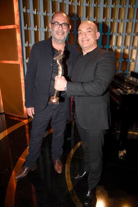 München, Bayerischer Kabarettpreis 2021 Hannes Ringlstetter und Django Asül bei der Verleihung des Bayerischen Kabarettpreises 2021 im Lustspielhaus. München, 08.11.2021