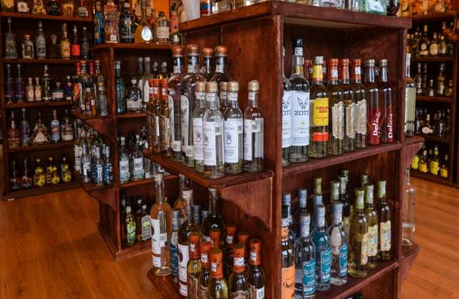 Daily Life In Tulum Gift shop with different varieties of Tequila for sale, seen in Tulum. On Wednesday, November 10, 2021, in Tulum, Quintana Roo, Mexico. Tulum Mexico  Copyright: xArturxWidakx widak-dailylif211110_npDib