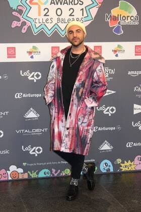 Singer Nil Moliner at photocall for 40 Principales Music Awards in Mallorca, on Friday 11 November 2021 Cordon Press