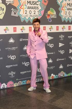 SInger Blas Canto at photocall for 40 Principales Music Awards in Mallorca, on Friday 11 November 2021 Cordon Press