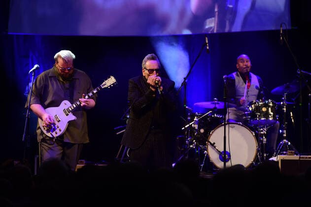 L-R Guitarist Chris Kid Andersen, singer Rick Estrin and drummer Derrick D Mar Martin of Rick Estrin and The Nightcats music band perform during the 25th Blues Alive, blues & roots festival, on November 12, 2021, in Sumperk, Czech Republic. (CTKxPhoto LudekxPerina) CTKPhotoP2021111210650  LPE 052