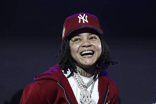 Female rapper Young M.A performs on stage during the Day N Vegas Music Festival at the Las Vegas Festival Grounds in Las Vegas, Nevada on Friday, November 12, 2021.  LAV2021111248 JAMESxATOA