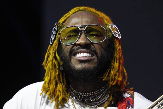 Thundercat performs on stage during the Day N Vegas Music Festival at the Las Vegas Festival Grounds in Las Vegas, Nevada on Friday, November 12, 2021.  LAV2021111263 JAMESxATOA