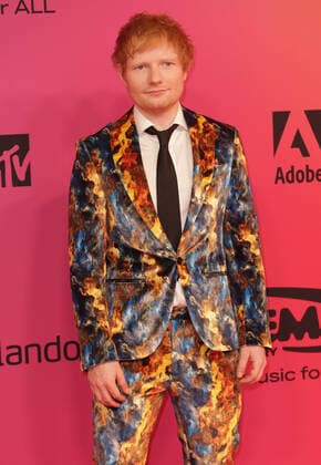 Ed Sheeran arrives at the MTV Europe Music Awards in Budapest, Hungary on Sunday, November 14, 2021.  HUN20211114010 SVENxHOOGERHUIS