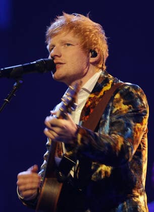 Ed Sheeran performs at the MTV Europe Music Awards in Budapest, Hungary on Sunday, November 14, 2021.  HUN20211114034 SVENxHOOGERHUIS