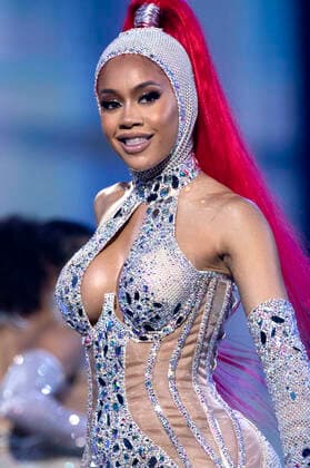 Saweetie bei der Verleihung der MTV European Music Awards 2021 in der Laszlo Papp Sportarena. Budapest, 14.11.2021