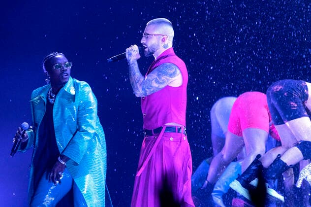 Maluma bei der Verleihung der MTV European Music Awards 2021 in der Laszlo Papp Sportarena. Budapest, 14.11.2021