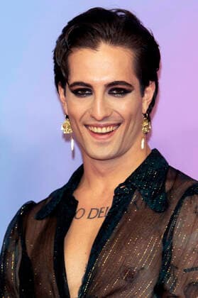 Damiano David von Maneskin bei der Verleihung der MTV European Music Awards 2021 in der Laszlo Papp Sportarena. Budapest, 14.11.2021