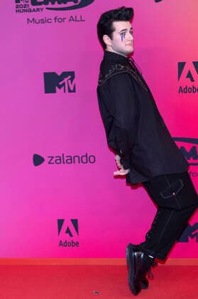 Gjon s Tears bei der Verleihung der MTV European Music Awards 2021 in der Laszlo Papp Sportarena. Budapest, 14.11.2021