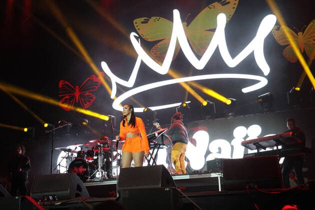 Day N Vegas Music Festival in Las Vegas, Queen Naija Konzert American singer and social media star Queen Naija performs on stage during the Day N Vegas Music Festival at the Las Vegas Festival Grounds in Las Vegas, Nevada on Sunday, November 14, 2021.  LAV2021111460 JAMESxATOA