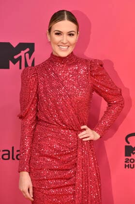 Cassie DiLaura bei der Verleihung der MTV European Music Awards 2021 in der Laszlo Papp Sportarena. Budapest, 14.11.2021
