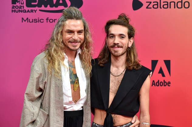 Kristof Steiner und Nimi Rodagan bei der Verleihung der MTV European Music Awards 2021 in der Laszlo Papp Sportarena. Budapest, 14.11.2021