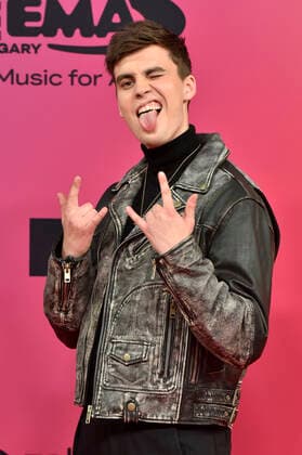 JC Stewart bei der Verleihung der MTV European Music Awards 2021 in der Laszlo Papp Sportarena. Budapest, 14.11.2021