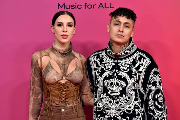 Akasha und Aleman bei der Verleihung der MTV European Music Awards 2021 in der Laszlo Papp Sportarena. Budapest, 14.11.2021