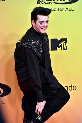 Gjon s Tears bei der Verleihung der MTV European Music Awards 2021 in der Laszlo Papp Sportarena. Budapest, 14.11.2021