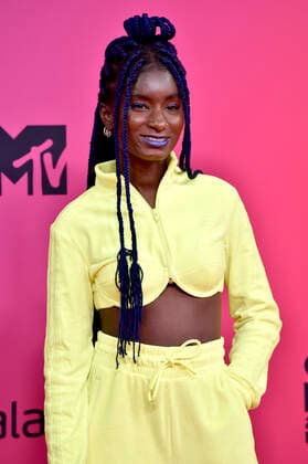 Oumi Janta bei der Verleihung der MTV European Music Awards 2021 in der Laszlo Papp Sportarena. Budapest, 14.11.2021