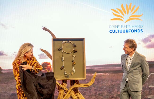 16-11-2021 Kootwijk Queen Maxima attend the Prince Bernhard Cultuurfonds Prize 2021 to Jelle de Jong of IVN Nature Education in the former radio station Radio Kootwijk. Â  Copyright: xPPEx