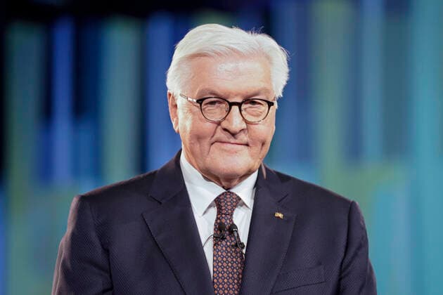 Verleihung des Deutschen Zukunftspreis 2021, Preis des Bundespraesidenten fuer Technik und Innovation Aktuell, 17.11.2021, Berlin, Frank-Walter Steinmeier im Portrait bei der Siegerehrung beim Deutschen Zukunftspreis 2021 bei der Verleihung durch den Bundespraesidenten Berlin Berlin Deutschland