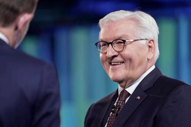 Verleihung des Deutschen Zukunftspreis 2021, Preis des Bundespraesidenten fuer Technik und Innovation Aktuell, 17.11.2021, Berlin, Frank-Walter Steinmeier im Portrait bei der Siegerehrung beim Deutschen Zukunftspreis 2021 bei der Verleihung durch den Bundespraesidenten Berlin Berlin Deutschland