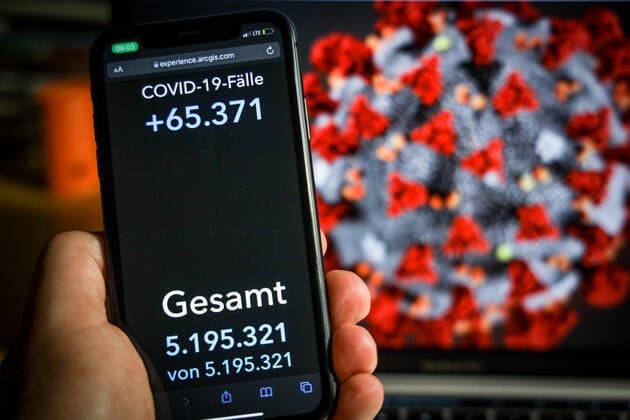 Coronavirus in Deutschland - Covid-19-Dashboard des Robert Koch-Institut 18.11.2021: Robert Koch-Institut: 7-Tage-Inzidenz 336,9. 7-Tage-Fallzahl 280.161. COVID-19-Fälle 5.195.321. Zugang um 65.371 gegenüber dem Vortag. COVID-19-Todesfälle 98.538. Zugang um 264 gegenüber dem Vortag.