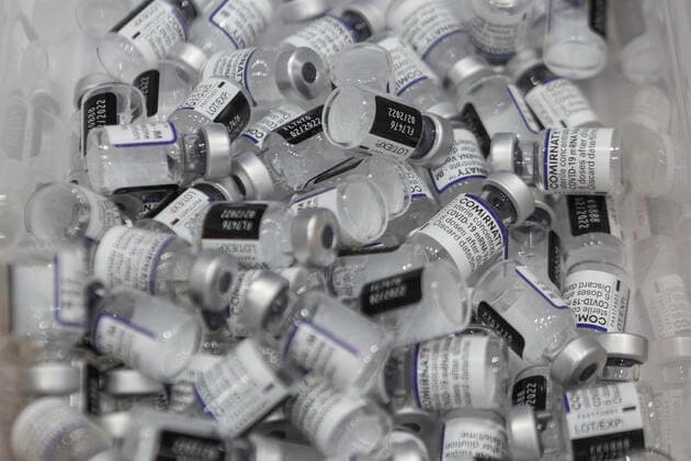 Thailand: Nonthaburi booster Pfizer dose 3rd Empty Pfizer Vaccines After Vaccination Nonthaburi Nonthaburi Thailand Copyright: AtiwatxSilpamethanont