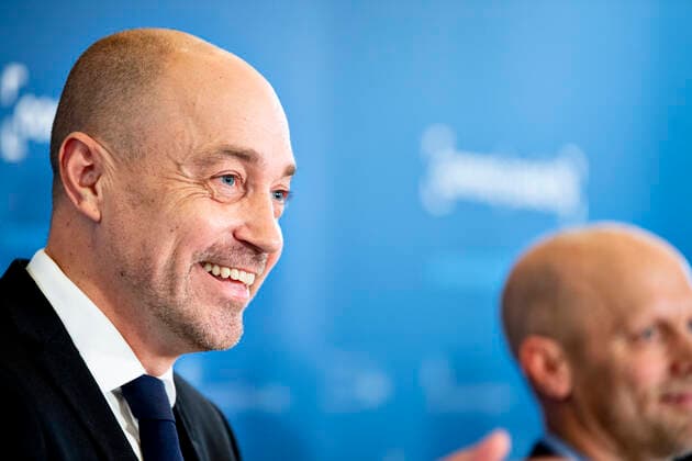 Sundhedsminister Magnus Heunicke (S) ved briefing med status paa COVID-19-situationen i Eigtveds Pakhus i Koebenhavn fredag den 19. november 2021.. , Copenhagen Copyright: NILSxMEILVANG NilsxMeilvangx cop104 spdk20211119-150914-L