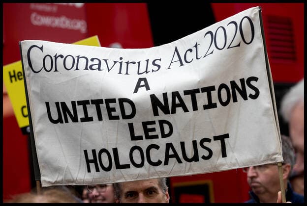 . 20 11 2021. London, United Kingdom. Anti Vaxxers March London. Anti Vaccine protesters march through London during demonstration against vaccines, vaccine passports, masks and other conspiracy theories.  xMartynxWheatleyx xi-Imagesx IIM-22828-0020