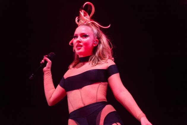 STOCKHOLM 20211121 Swedish singer Zara Larsson performs at Avicii Arena in Stockholm, Sweden, Nov 21, 2021, during The poster girl tour STOCKHOLM SWEDEN MUSIC x11610x,  Copyright: xStinaxStjernkvist TTx SWEDEN ZARA LARSSON