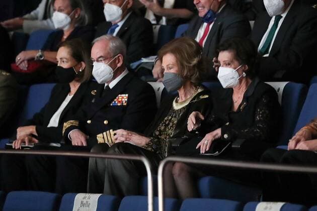 Queen Sofia presided over the concert that paid tribute In Memoriam to Brigadier General Francisco Grau Vegara of the Military Music Corps at the Monumental Theater Madrid, November 23, 2021 Queen Sofia presided over the concert that paid tribute In Memoriam to Brigadier General Francisco Grau Vegara of