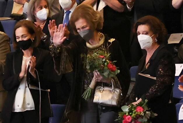 Queen Sofia presided over the concert that paid tribute In Memoriam to Brigadier General Francisco Grau Vegara of the Military Music Corps at the Monumental Theater Madrid, November 23, 2021 Queen Sofia presided over the concert that paid tribute In Memoriam to Brigadier General Francisco Grau Vegara of