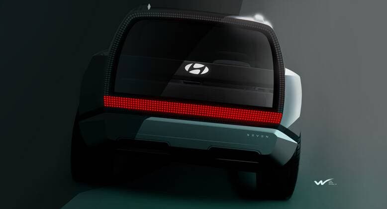 VIDEO AVAILABLE: CONTACT INFO@COVERMG.COM Hyundai Motor Company revealed SEVEN, their new self-driving sport utility electric vehicle (SUEV) concept at the AutoMobility LA event last week (17November2021). The futuristic vehicle features a lounge-like interior where the driver s control stick retracts in autonomous mode, letting them and their passengers socialise while lounging in two swivelling chairs and curved bench seat. The car even has a mini fridge, shoe refreshers and a panoramic screen that offers both entertainment or ambiance. As a result, passengers can relax and let the technology take the strain - while sitting beneath a ?vision roof? featuring a panoramic screen that not only displays various content based on passenger Copyright: xx 50930282 EDITORIAL USE ONLY. NOT FOR USE BY NEWSPAPERS BASED IN THE UK.