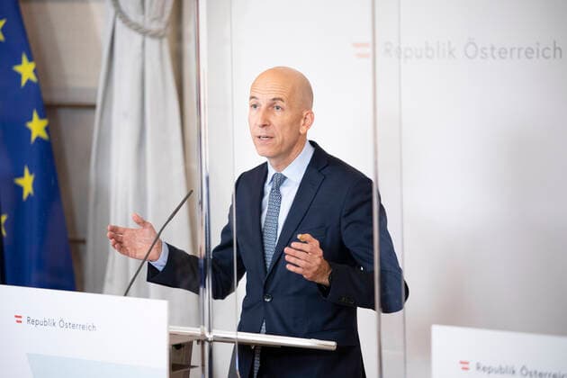 Bundeskanzleramt Wien: Pressekonferenz zum Thema Corona- Kurzarbeit