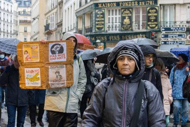 Demonstration against the Health Pass in Paris. The procession started from the Place de la Bataille de Stalingrad and ended on the Place Franz Liszt in front of the Saint Vincent-de-Paul church.  MarynexDjourix xLexPictorium LePictorium_0256043