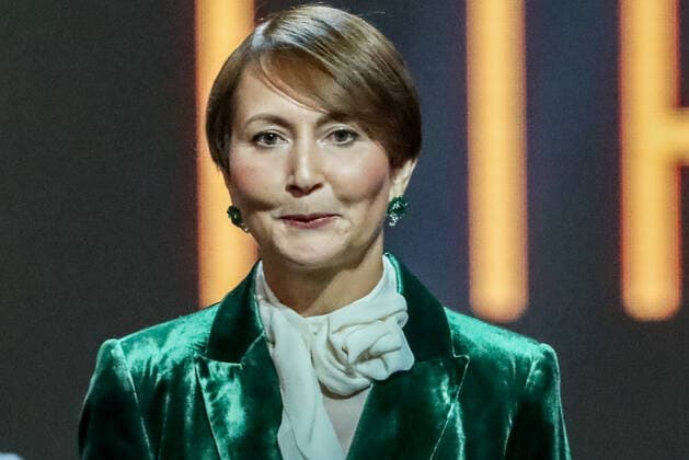MOSCOW, RUSSIA â€“ NOVEMBER 28, 2021: The director of the Art, Science and Sport Charity Fund, Fatima Mukhomedzhan, at the 7th award ceremony for the â€˜For Fidelity To Scienceâ€™ Prize at the State Kremlin Palace. The For Fidelity to Science Prize is awarded annually for outstanding contribution to scientific communication and promotion of science and the prestige of scientists and engineers in Russia. Sergei Karpukhin TASS  TS119E52
