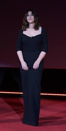 Turin, Monica Bellucci Stella della Mole award Turin Film Festival 2021 photocall with the presentation of the film THE GIRL THE FOUNTAIN by director Antongiulio Panizzi attended by Enzo Ghigo pres MNC, Domenico De Gaetano director MNC In the photo: Monica Bellucci Dolce & Gabbana dress Cartier jewelry  Copyright: xNickxZonnax xIPAx xNickxZonnax