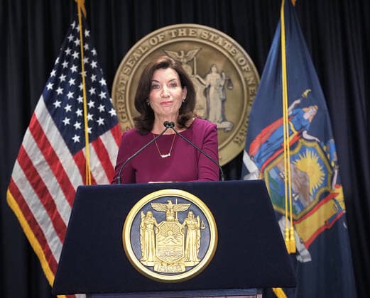 December 2, 2021, New York, New York, USA: Governor Kathy Hochul updated New Yorkers on the state s progress combating COVID-19 during a press conference at her office in New York City on 02 Dec 2021. New York USA - ZUMAr334 20211202_znp_r334_001 Copyright: xDebraxL.xRothenbergx