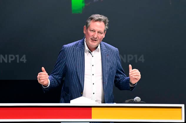 Eckart von Hirschhausen bei der Verleihung des Deutschen Nachhaltigkeitspreises Design 2021 im Maritim Hotel. Düsseldorf, 02.12.2021