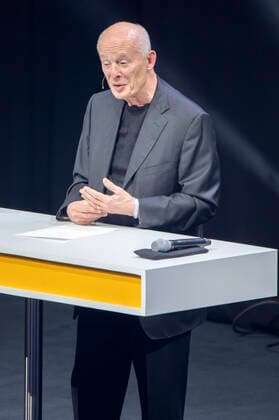 Hans Joachim Schellnhuber bei der Verleihung des 14. Deutschen Nachhaltigkeitspreises 2021 im Maritim Hotel. Düsseldorf, 03.12.2021