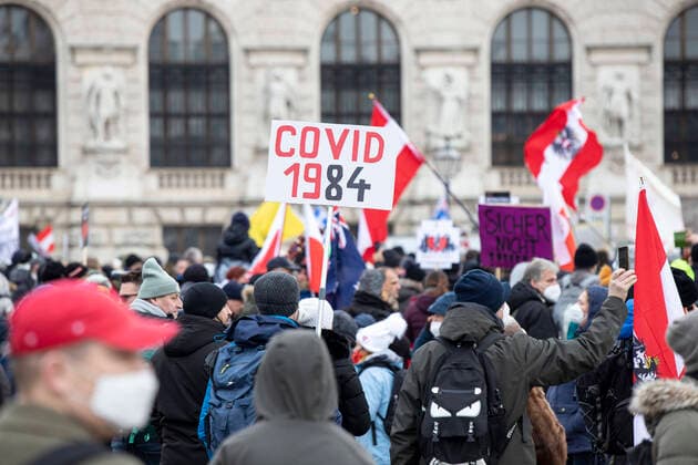 Coronavirus Wien: Demonstration gegen die Regierungsmaßnahmen