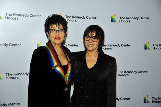 2002 Honoree Chita Rivera, left and her daughter, Lisa Mordente arrive for the Medallion Ceremony honoring the recipients of the 44th Annual Kennedy Center Honors at the Library of Congress in Washington, D.C. on Saturday, December 4, 2021. The 2021 honorees are: operatic bass-baritone Justino Diaz, Motown founder, songwriter, producer and director Berry Gordy, Saturday Night Live creator Lorne Michaels, legendary stage and screen icon Bette Midler, and singer-songwriter Joni Mitchell.  WAX20211204210 RonxSachs