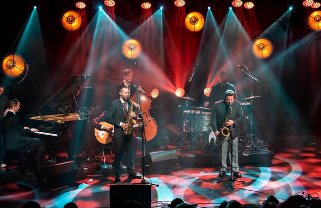 DMA Jazz 2021. Snorre Kirk Quartet feat. Stephen Riley paa scenen ved Danish Music Awards Jazz 2021 paa Bremen Teater i Koebenhavn 6. december 2021. Photo Torben Christensen @ Copenhagen , Copenhagen Copyright: TorbenxChristensen TorbenxChristensenx COP200 spdk20211207-021307-L